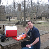 Picnicing (with buffalo sausage) at Maramac Springs Park.