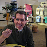 We stop for a piece of pie after a long day in the park!