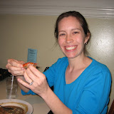 We ate crawfish at a place in the French Quarter