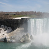 Ice still covers a large portion of the U.S. side of the Falls