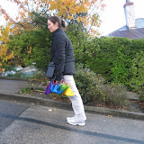 Katie demonstrating the incline.