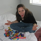 Katie takes in her take from Cadbury!