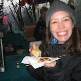 Katie tries an “Oyster Pie”