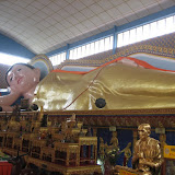The famous “Reclining Buddha” in the Thai Buddhist Temple in Georgetown, Penang, Malaysia.