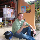 We stop for an ice cream while exploring outside of Ubud, Bali.