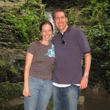 At a small waterfall in a national park in Phuket