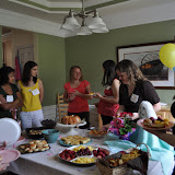 Guests wait to get some of the delicious food