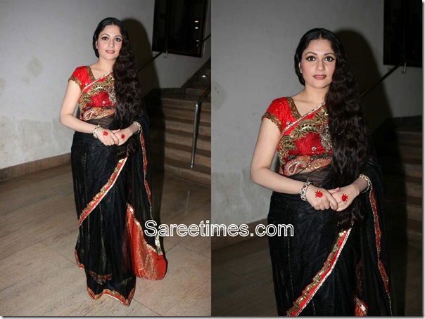 Gracy_Singh_Black_Designer_Saree