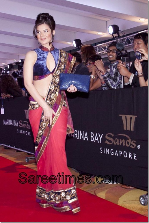 Peach_Designer_Saree