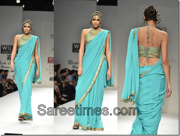 Ashima_Leena_Blue_Designer_Saree