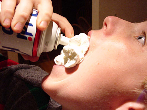 alcoholic whipped cream.