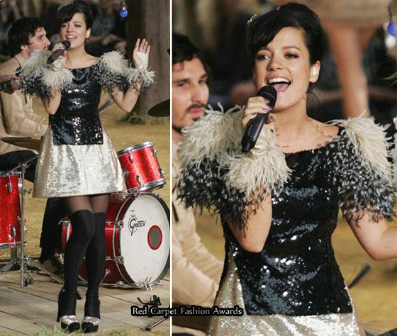 Lily Allen was at the Chanel Spring 2010 show during Paris Fashion Week in a work capacity
