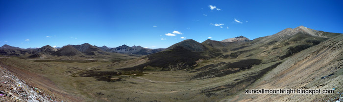 Panorama view from Mi La Mountain Pass (米拉山口, mi la shan kou)