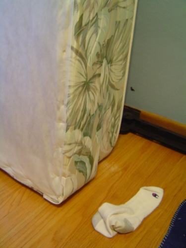 I wasnt looking for it, it was just there! image of sock