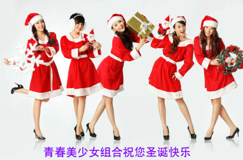 美眉日报 4372b1a2t7b716a5ec328 青春美少女组合拍摄圣诞大片