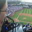 Jaci watches the fourth inning a little less intently