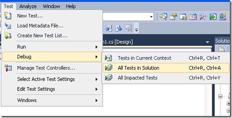 Run coded Ui test in VS2010
