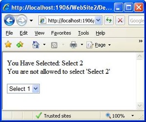 How to restrict a dropdown selection in C#