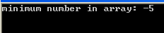 C# Program to Find Smallest Number of a Numeric Array
