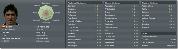 Vicente in Football Manager 2010