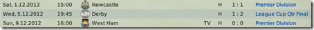 Played matches in PL, FM 09