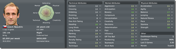 Roman Hubnik in Football Manager 2010