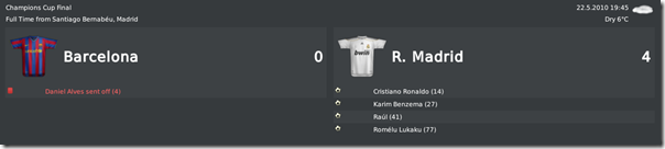 Barcelona - Real Madrid in Champions League, FM2010