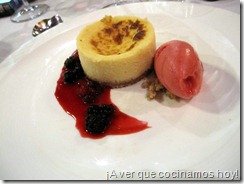 Ca'Suso: Tarta de Queso Horneada del Día, Frutos Rojos y su Sorbete Ca'Suso: Tarta de Queso Horneada del Día, Frutos Rojos y su Sorbete
