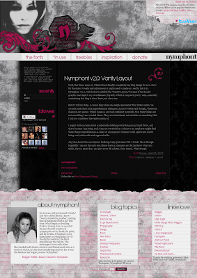 Screencap of Nymphont V2.0 Vanity Layout