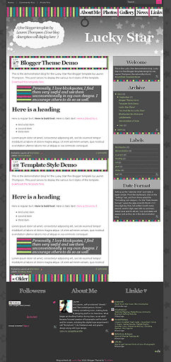 Free Blogger Template: Lucky Star