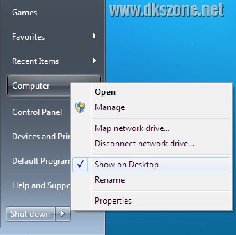 How to Display My Computer on Desktop in Windows 7