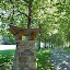 A formal entrance to the Sycamore Retreat.