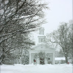 Winter historical church