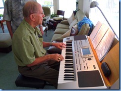 John Beales plying the Korg Pa80 John Beales plying the Korg Pa80