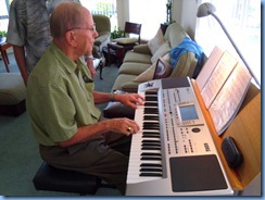 John Beales plying the Korg Pa80