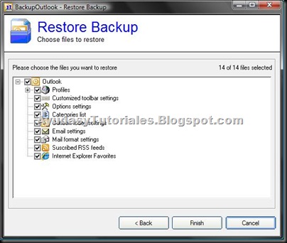 BackupOutlook - Restore Backup Entry 4 - AyudasyTutoriales