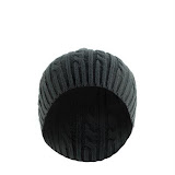 100% acrylic knit beanie hats 3023 dark grey