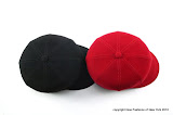 100% wool felt newsboy Art No. 2500 black    red