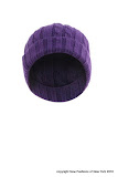 100% acrylic knit hat with brim 3022 purple