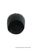 100% acrylic knit beanie hats 3023 dark grey