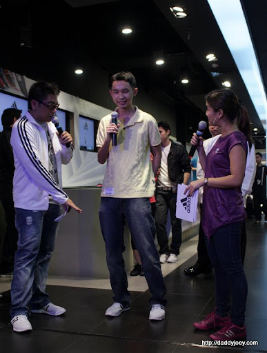 Calvin Lo being interviewed by the hosts