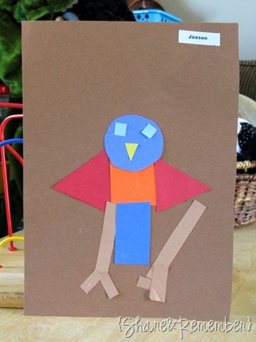 Shape Birds Preschool Art