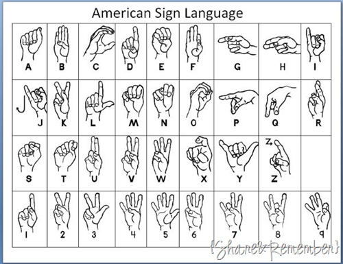 Printable Sign Language Poster 