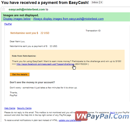 Kiếm Tiền EasyCash Trúng 100 USD - Đã Nhận Tiền Kiếm Tiền EasyCash Trúng 100 USD - Đã Nhận Tiền