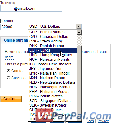 Gửi, Chuyển Tiền Trong PayPal và Cách Tính Phí Giao Dịch