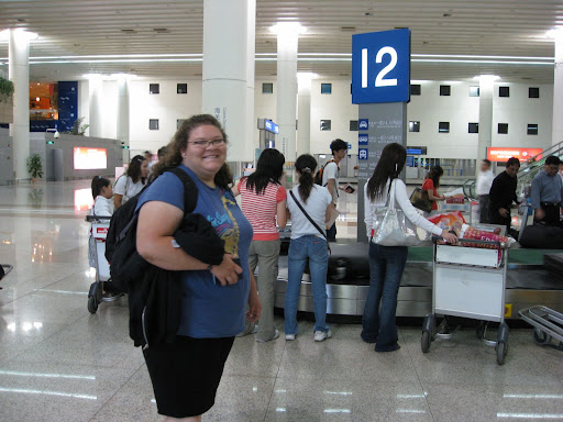 We've arrived. PVG Airport (Pudong Airport) in Shanghai. What we didn't know at the time was that our luggage was still on some plane. we didn't get our suitcases until the evening of the next day.