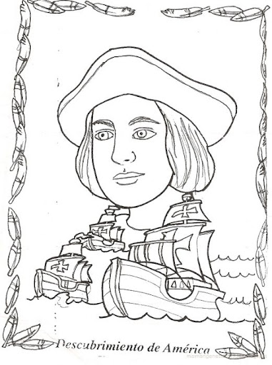 Dibujos para colorear Cristóbal Colón y las carabelas | Colorear Dibujos para colorear Cristóbal Colón y las carabelas | Colorear