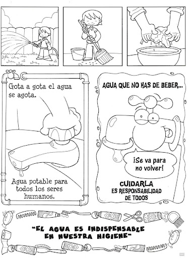 Día mundial de agua, dibujos para colorear medio ambiente | Colorear Día mundial de agua, dibujos para colorear medio ambiente | Colorear