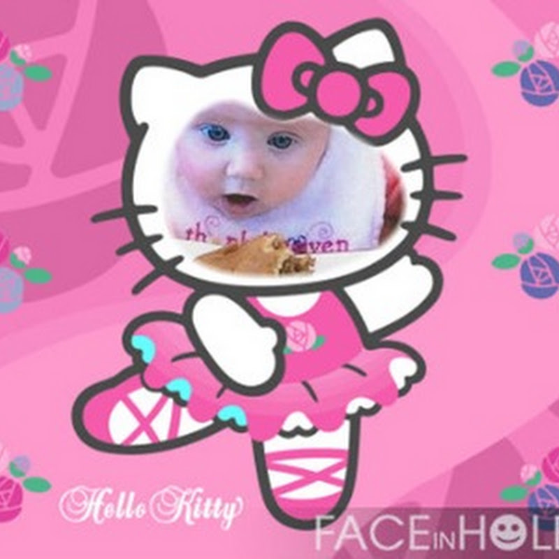 Fotomontaje  Hello Kitty para poner la cara de tu hijo