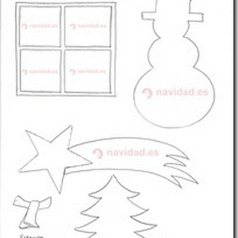 Plantillas navidad para hacer adornos de fieltro, Goma Eva, cartulina, etc…